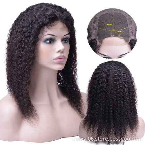 Free Sample 100% Ombre Virgin Cuticle Aligned Brazilian Baby Hair HD Transparent Human Hair Lace Front Wigs